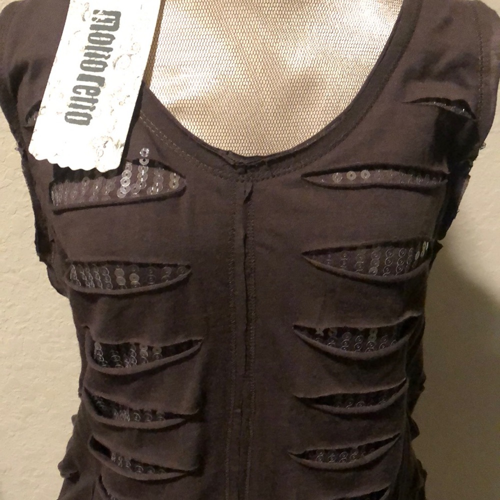 Monoreno Ripped Sequin dress